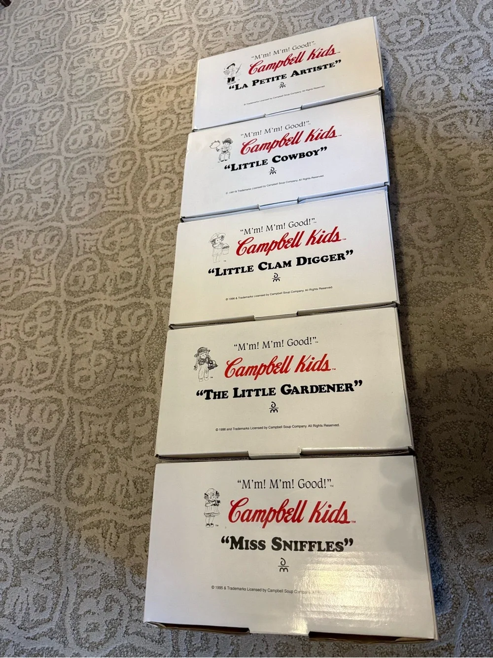 Vintage Danbury Mint Campbell Kids Porcelain Doll Collection – Lot of 5